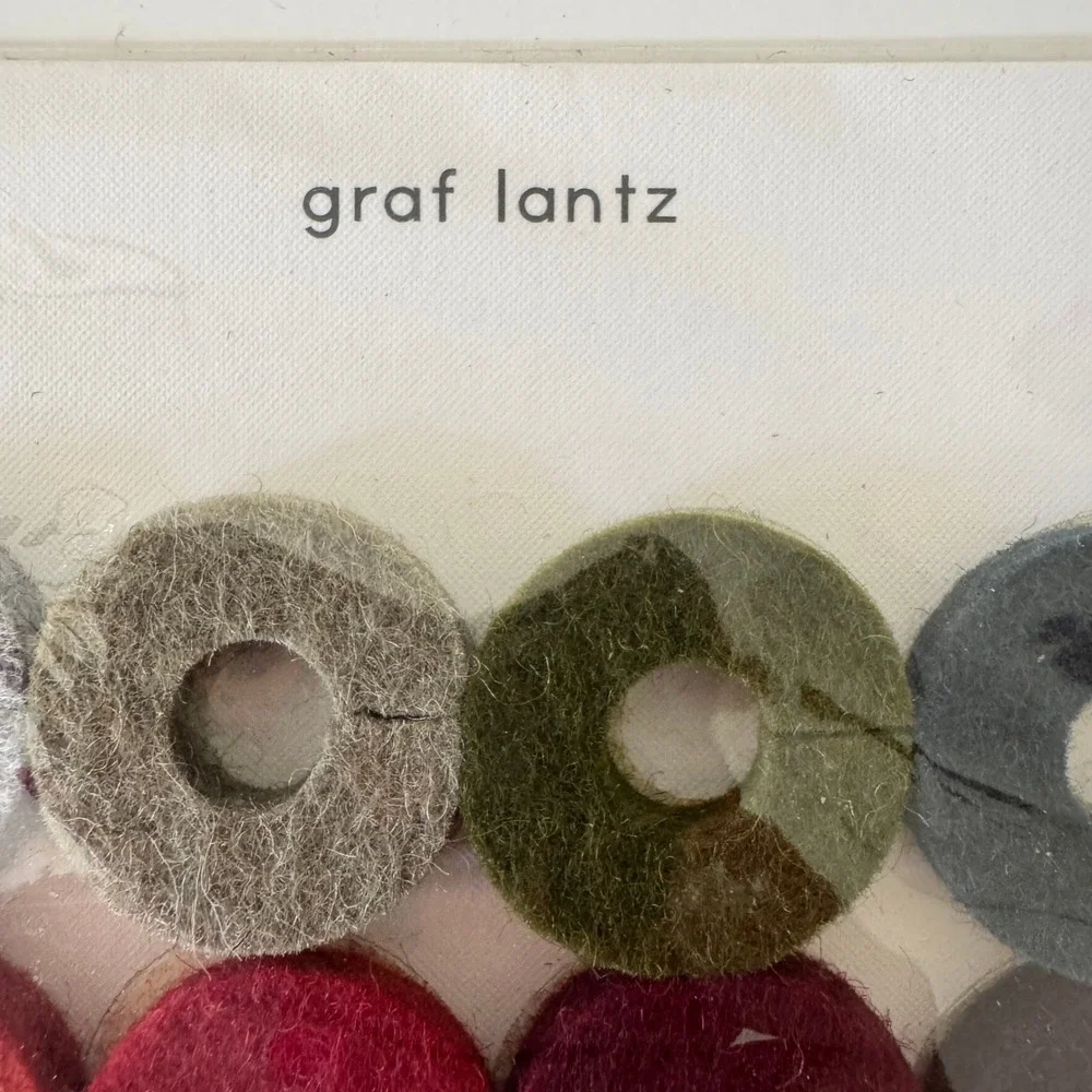 Graf Lantz Wine O's Merino Wool Felt Wine Charms Set of 12 Multicolor USA Made
